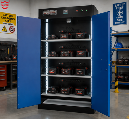 kaufen Lithium-Ionen-Batterie-Ladeschrank für sichereres industrielles Batteriemanagement Online-Herstellung